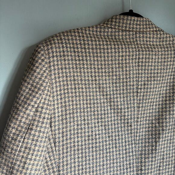 Vintage ADAM HALL Men's 44L Brown Houndstooth Wool Tweed Blazer Sports Coat NWOT - Picture 6 of 11